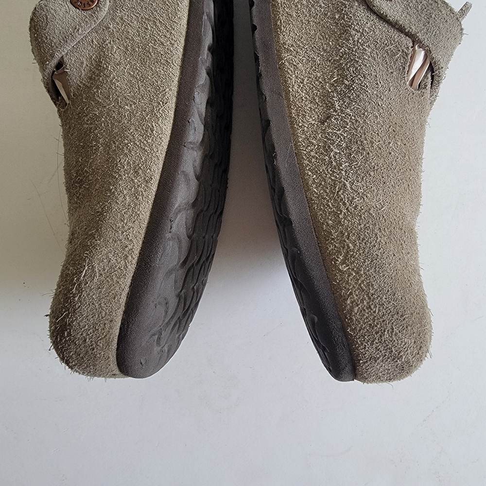 Birkenstock Boston Clogs Mens 45 12 12.5 Taupe Suede Slip On Neutral Minimalist - Picture 13 of 16